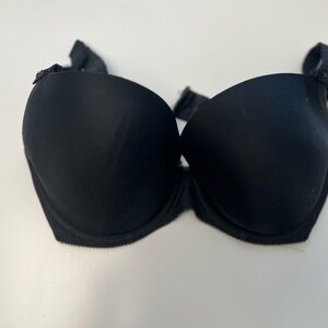 Freya Black Full Coverage Bra with Molded Cups 30FF